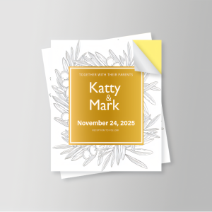 premium Gold Foil Sticker Glossy Lamination