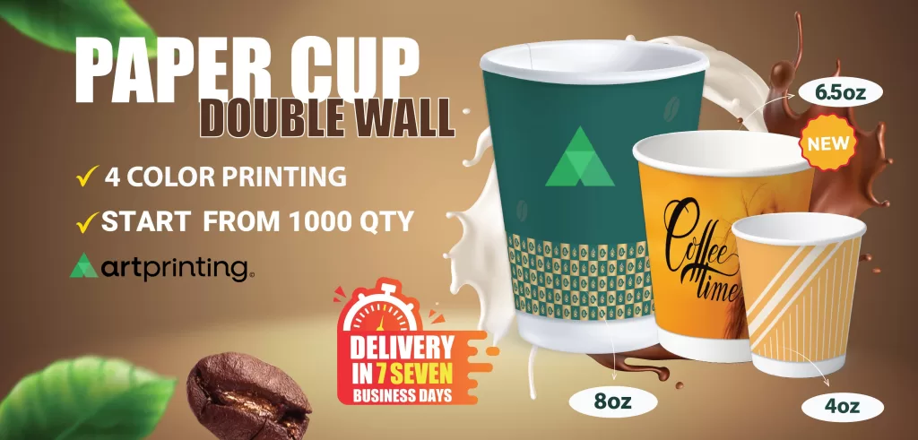 Custom Printed Paper Cups Double Wall 